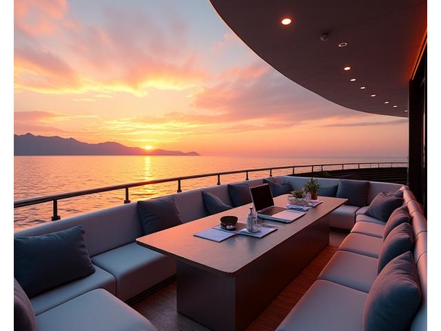 Executive Retreat on a Superyacht at Sunset