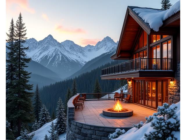 Mountain resort with alpine luxury