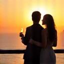 Honeymoon couple on a resort balcony