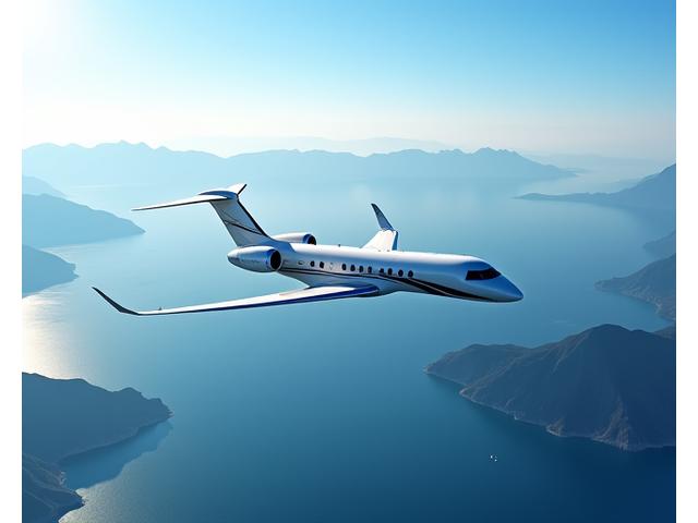 Ultra-Long-Range Jet in flight over oceans